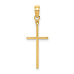 Gold Polished Flat Cross Pendant - 10k Yellow Gold / Standard