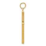 Gold Polished Flat Cross Pendant - 10k Yellow Gold / 12 x 25 mm