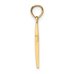 Gold Polished Latin Pendant - 10k Yellow Gold / 10 x 18 mm / 23x10mm