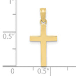 Gold Polished Latin Pendant - 10k Yellow Gold / 10 x 18 mm / 23x10mm