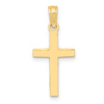 Gold Polished Latin Pendant - 10k Yellow Gold / 10 x 18 mm / 23x10mm