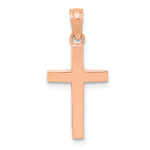 Gold Polished Latin Pendant - 10k Rose Gold / 10 x 18 mm / 23x10mm