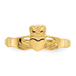 Gold Polished Claddagh Ring - 10k Yellow Gold
