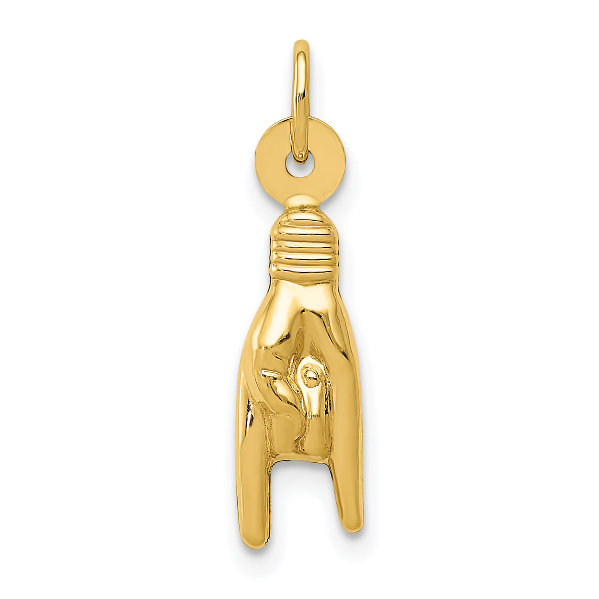 Gold Polished Sign Language Pendant - 10k Yellow Gold#10k Yellow Gold
