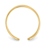 Gold Polished and Beaded Toe Ring - 10k Yellow Gold