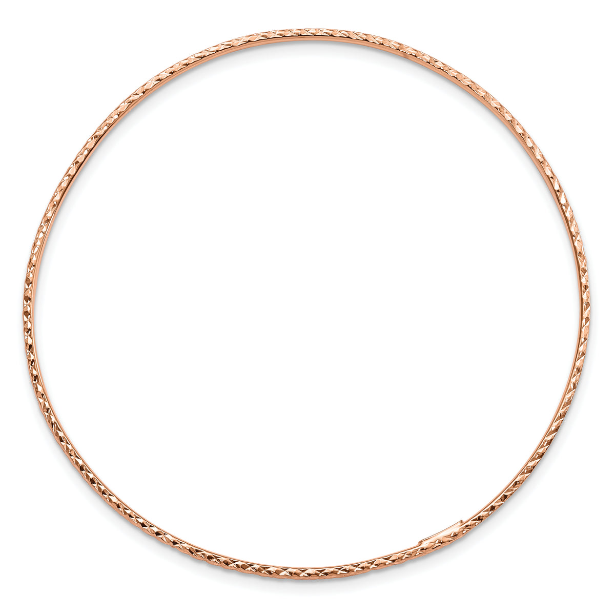 Gold Diamond-cut Slip-on Bangle - 10k Rose Gold