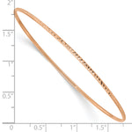 Gold Diamond-cut Slip-on Bangle - 10k Rose Gold