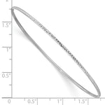 Gold Diamond-cut Slip-on Bangle - 10k White Gold