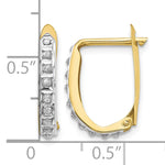 Gold Diamond Fascination Hinged Hoop Earrings - 10k Yellow Gold