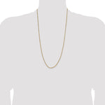 Gold (10K & 14K) Semi-Solid Diamond-Cut Rope Chain - 10k Yellow Gold / 28 in / 2 mm