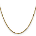 Gold (10K & 14K) Semi-Solid Diamond-Cut Rope Chain - 10k Yellow Gold / 16 in / 2.25 mm