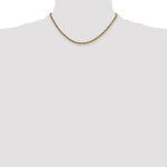 Gold (10K & 14K) Semi-Solid Diamond-Cut Rope Chain - 10k Yellow Gold / 16 in / 2.25 mm