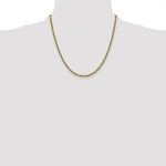 Gold (10K & 14K) Semi-Solid Diamond-Cut Rope Chain - 10k Yellow Gold / 20 in / 2.25 mm