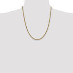 Gold (10K & 14K) Semi-Solid Diamond-Cut Rope Chain - 10k Yellow Gold / 22 in / 2.25 mm
