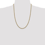 Gold (10K & 14K) Semi-Solid Diamond-Cut Rope Chain - 10k Yellow Gold / 24 in / 2.25 mm