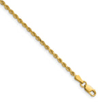 Gold (10K & 14K) Semi-Solid Diamond-Cut Rope Chain - 10k Yellow Gold / 16 in / 2.25 mm
