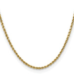 Gold (10K & 14K) Semi-Solid Diamond-Cut Rope Chain - 10k Yellow Gold / 16 in / 2.5 mm