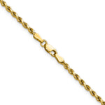 Gold (10K & 14K) Semi-Solid Diamond-Cut Rope Chain - 10k Yellow Gold / 16 in / 2.5 mm