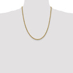 Gold (10K & 14K) Semi-Solid Diamond-Cut Rope Chain - 10k Yellow Gold / 22 in / 2.5 mm