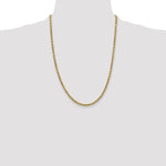 Gold (10K & 14K) Semi-Solid Diamond-Cut Rope Chain - 10k Yellow Gold / 24 in / 2.5 mm