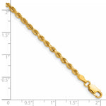 Gold (10K & 14K) Semi-Solid Diamond-Cut Rope Chain - 10k Yellow Gold / 16 in / 3 mm