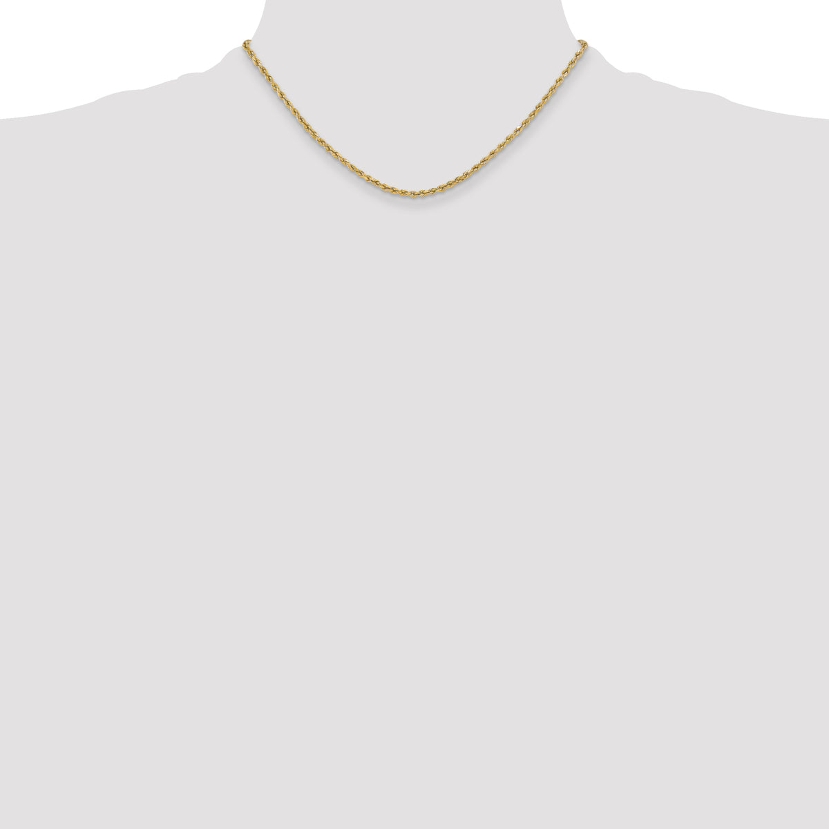 Gold (10K & 14K) Semi-Solid Diamond-Cut Rope Chain - 10k Yellow Gold / 16 in / 3 mm