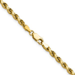 Gold (10K & 14K) Semi-Solid Diamond-Cut Rope Chain - 10k Yellow Gold / 16 in / 3.5 mm