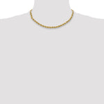 Gold (10K & 14K) Semi-Solid Diamond-Cut Rope Chain - 10k Yellow Gold / 16 in / 3.5 mm