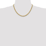 Gold (10K & 14K) Semi-Solid Diamond-Cut Rope Chain - 10k Yellow Gold / 18 in / 3.5 mm