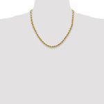 Gold (10K & 14K) Semi-Solid Diamond-Cut Rope Chain - 10k Yellow Gold / 20 in / 3.5 mm