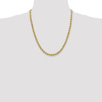 Gold (10K & 14K) Semi-Solid Diamond-Cut Rope Chain - 10k Yellow Gold / 22 in / 3.5 mm