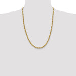 Gold (10K & 14K) Semi-Solid Diamond-Cut Rope Chain - 10k Yellow Gold / 24 in / 3.5 mm