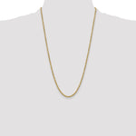 Gold (10K & 14K) Semi-Solid Diamond-Cut Rope Chain - 10k Yellow Gold / 26 in / 3.5 mm