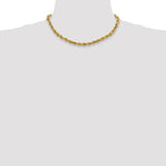 Gold (10K & 14K) Semi-Solid Diamond-Cut Rope Chain - 10k Yellow Gold / 16 in / 4 mm