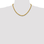 Gold (10K & 14K) Semi-Solid Diamond-Cut Rope Chain - 10k Yellow Gold / 18 in / 4 mm