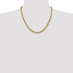 Gold (10K & 14K) Semi-Solid Diamond-Cut Rope Chain - 10k Yellow Gold / 20 in / 4 mm
