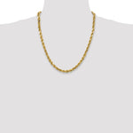 Gold (10K & 14K) Semi-Solid Diamond-Cut Rope Chain - 10k Yellow Gold / 22 in / 4 mm