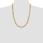Gold (10K & 14K) Semi-Solid Diamond-Cut Rope Chain - 10k Yellow Gold / 24 in / 4 mm