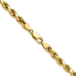 Gold (10K & 14K) Semi-Solid Diamond-Cut Rope Chain - 10k Yellow Gold / 16 in / 4.9 mm