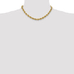 Gold (10K & 14K) Semi-Solid Diamond-Cut Rope Chain - 10k Yellow Gold / 16 in / 4.9 mm