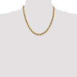 Gold (10K & 14K) Semi-Solid Diamond-Cut Rope Chain - 10k Yellow Gold / 20 in / 4.9 mm