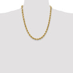 Gold (10K & 14K) Semi-Solid Diamond-Cut Rope Chain - 10k Yellow Gold / 22 in / 4.9 mm