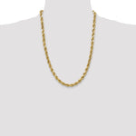 Gold (10K & 14K) Semi-Solid Diamond-Cut Rope Chain - 10k Yellow Gold / 24 in / 4.9 mm