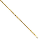 Gold (10K & 14K) Semi-Solid Diamond-Cut Rope Chain Bracelet - 10k Yellow Gold / 8 in / 4.9 mm