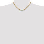 Gold (10K & 14K) Semi-Solid Diamond-Cut Rope Chain - 10k Yellow Gold / 16 in / 5.5 mm