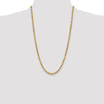 Gold (10K & 14K) Semi-Solid Diamond-Cut Rope Chain - 10k Yellow Gold / 26 in / 5.5 mm