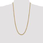 Gold (10K & 14K) Semi-Solid Diamond-Cut Rope Chain - 10k Yellow Gold / 28 in / 5.5 mm