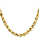 Gold (10K & 14K) Semi-Solid Diamond-Cut Rope Chain - 10k Yellow Gold / 20 in / 8 mm