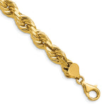 Gold (10K & 14K) Semi-Solid Diamond-Cut Rope Chain - 10k Yellow Gold / 20 in / 8 mm