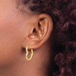 Gold Heart Shaped Hoop Earrings - 10k Yellow Gold / 23 x 26 mm